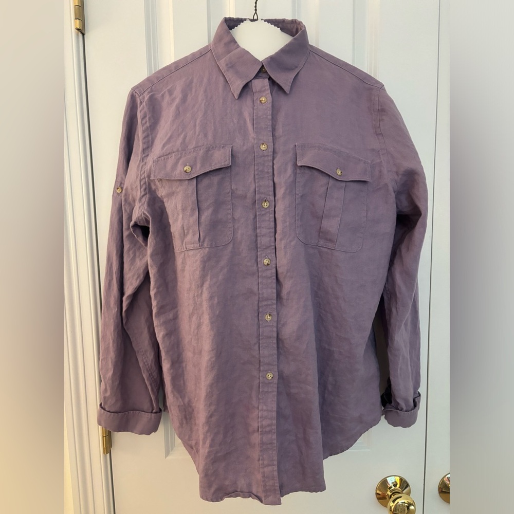 Lauren Ralph Lauren Lavender Button-Up Shirt